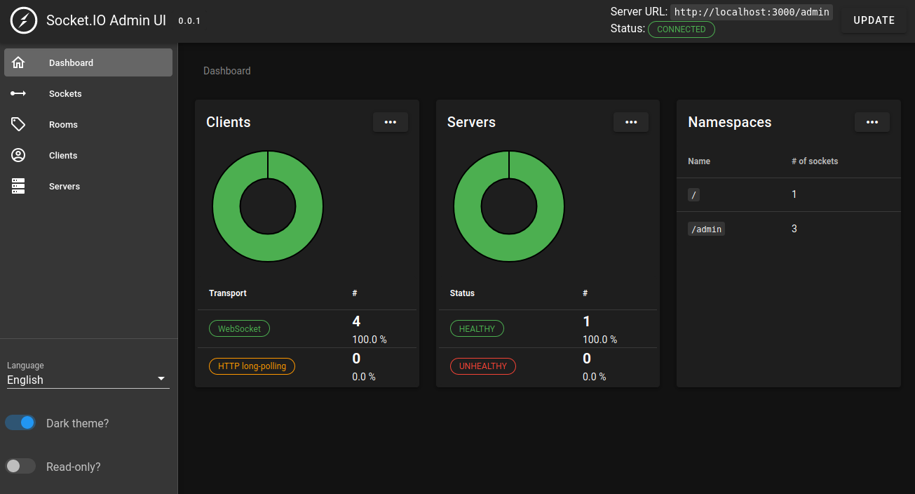 Admin Ui | Socket.Io